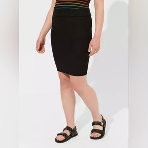Torrid 3 Black Knit Foldover Skirt